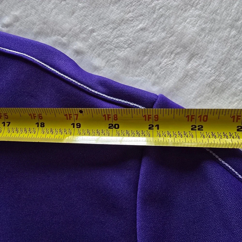 Adidas Golf Climalite Mens 2XL Purple Striped Full Zip‎ Pullover Jacket NG Logo